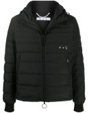 logo print zipped puffer jacket