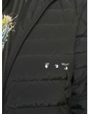 logo print zipped puffer jacket