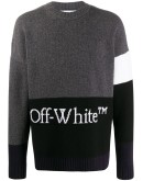 block-panel knitted jumper