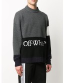 block-panel knitted jumper