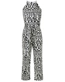 sleeveless printed jumpsuit