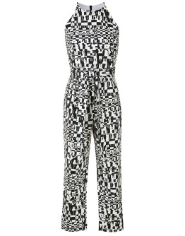 sleeveless printed jumpsuit