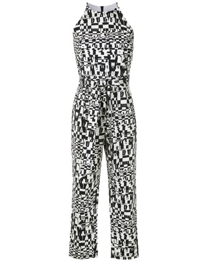 sleeveless printed jumpsuit