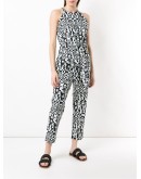 sleeveless printed jumpsuit