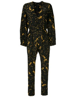 silk V-neck jumpsuit