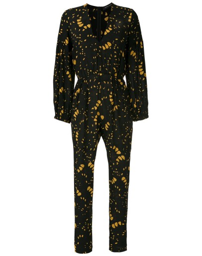 silk V-neck jumpsuit