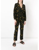 silk V-neck jumpsuit