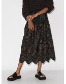 Mirella embroidered linen skirt