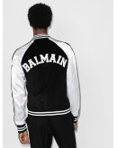 logo-appliqued bomber jacket