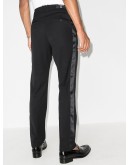 tuxedo-stripe tailored trousers