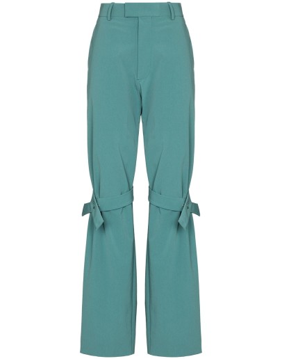 stud-detail trousers