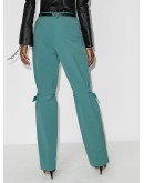 stud-detail trousers