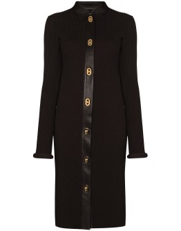 ribbed-knit midi dress