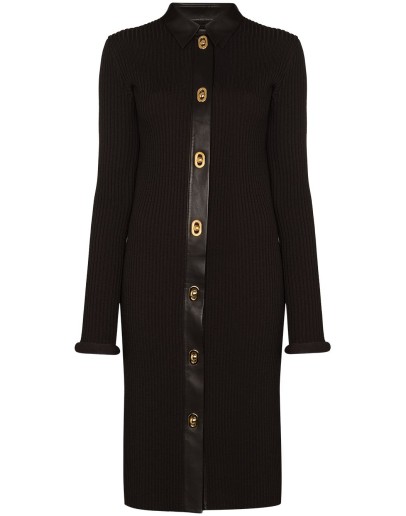 ribbed-knit midi dress