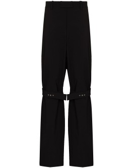 stud-detail trousers