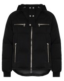 logo-print hooded puffer jacket
