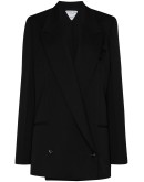 long-line double-breasted blazer jacket