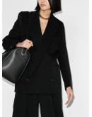 long-line double-breasted blazer jacket