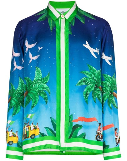 x Homecoming Lagos Tennis Club print shirt