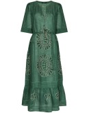 Camelia embroidered linen dress