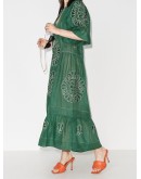 Camelia embroidered linen dress