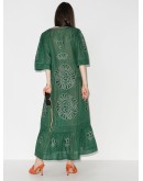 Camelia embroidered linen dress