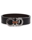 Gancini reversible leather belt