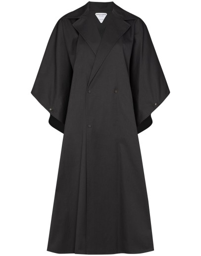 double-breasted cape coat