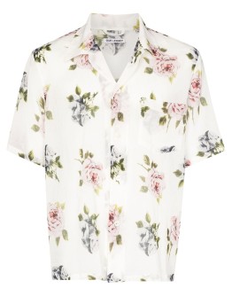 rose-print shirt