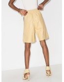 leather Bermuda shorts