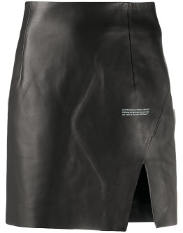 SIDE SPLIT MINI SKIRT BLACK NO COLOR