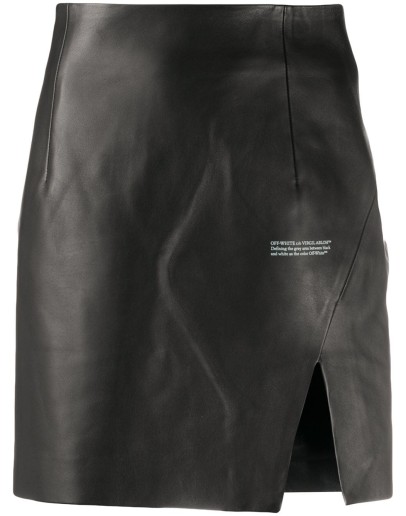 SIDE SPLIT MINI SKIRT BLACK NO COLOR