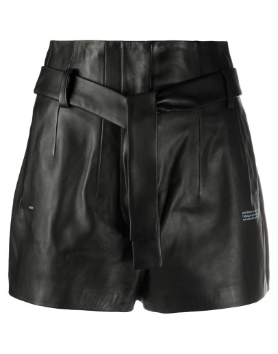 logo print tie waist shorts