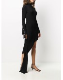 draped asymmetric knitted dress
