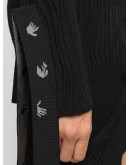 draped asymmetric knitted dress