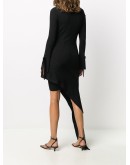 draped asymmetric knitted dress