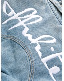 frayed Industrial belted denim dress