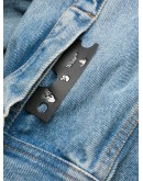 frayed Industrial belted denim dress