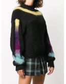 fuzzy knit Arrow logo jumper