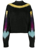 fuzzy knit Arrow logo jumper