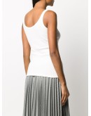 logo-print ribbed tank top