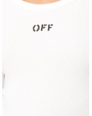 logo-print ribbed tank top