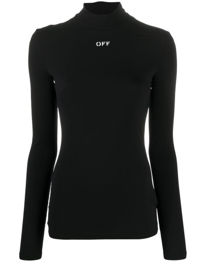 high neck long sleeve top