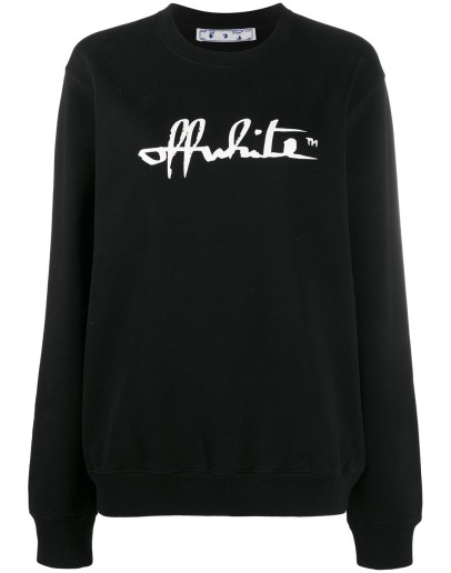 script logo sweatshirt