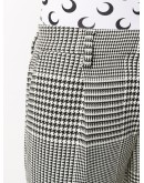 bold check print straight-leg trousers