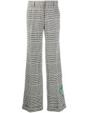 bold check print straight-leg trousers