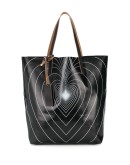 heart print tote bag