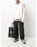 heart print tote bag