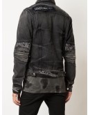 Bandana MX2 distressed denim jacket