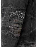 Bandana MX2 distressed denim jacket